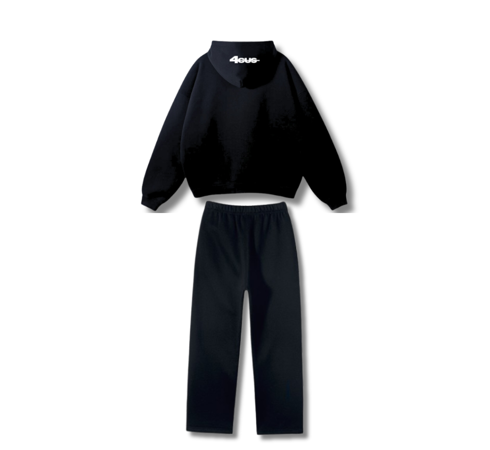 Wide Leg Tracksuit - Black