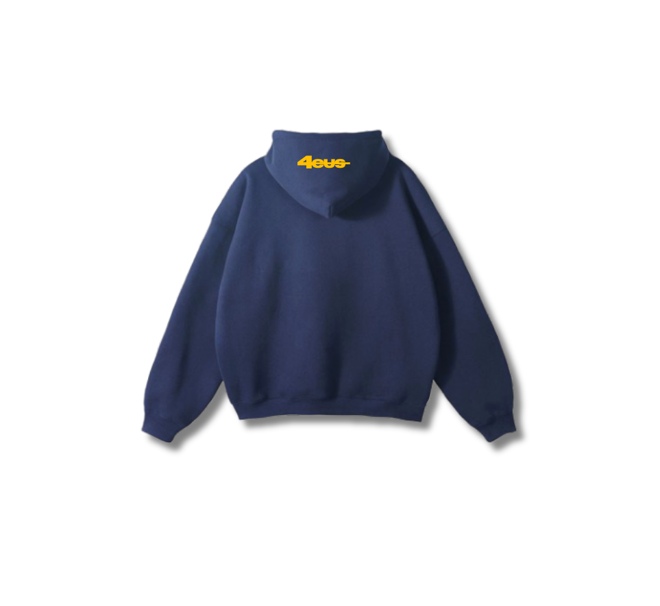 Wide Leg Hoodie - Yellow Navy