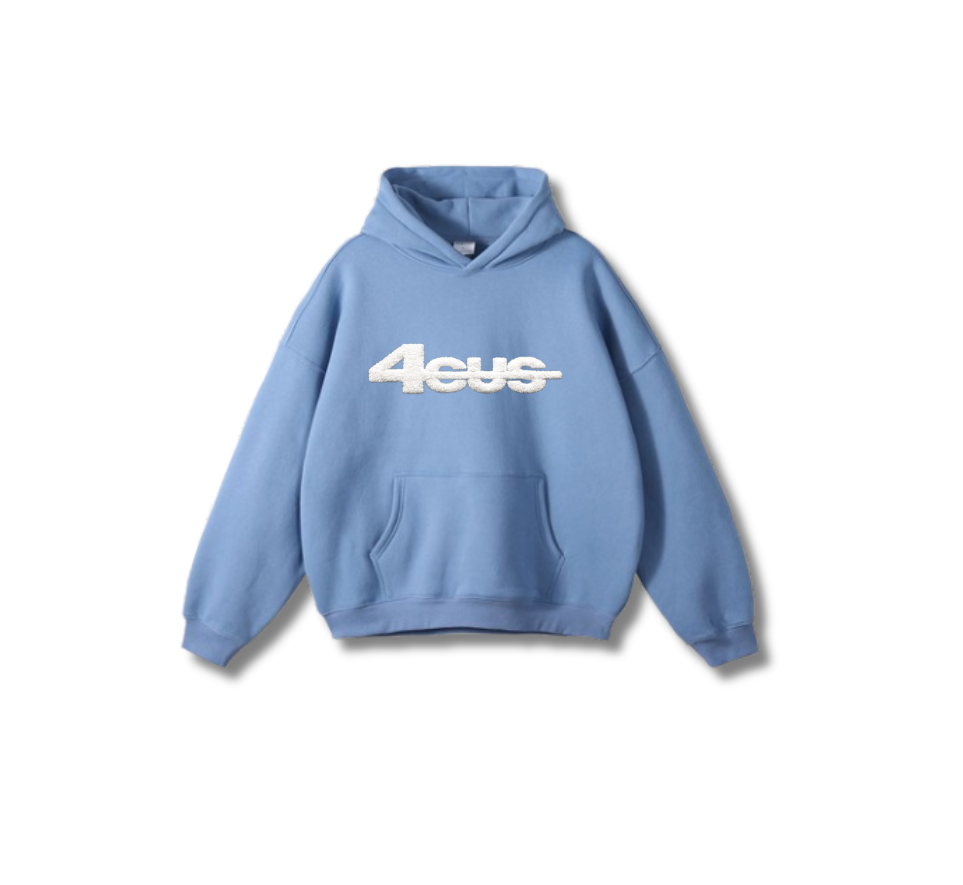 Chenille Patch Hoodie - Sky – 4CUS