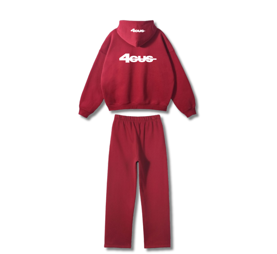 Cozy Tracksuit - Cherry Red