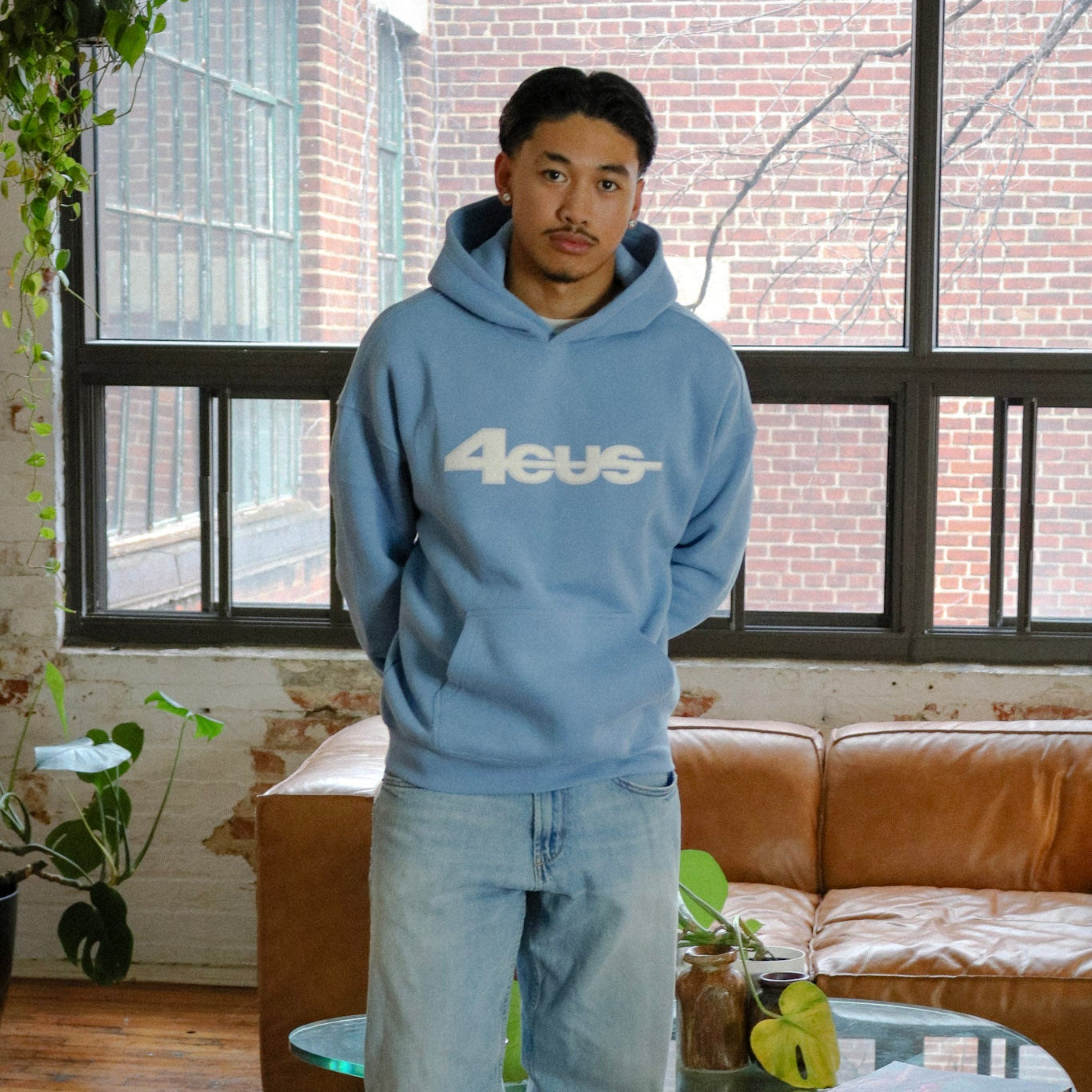 Chenille Patch Hoodie - Sky – 4CUS