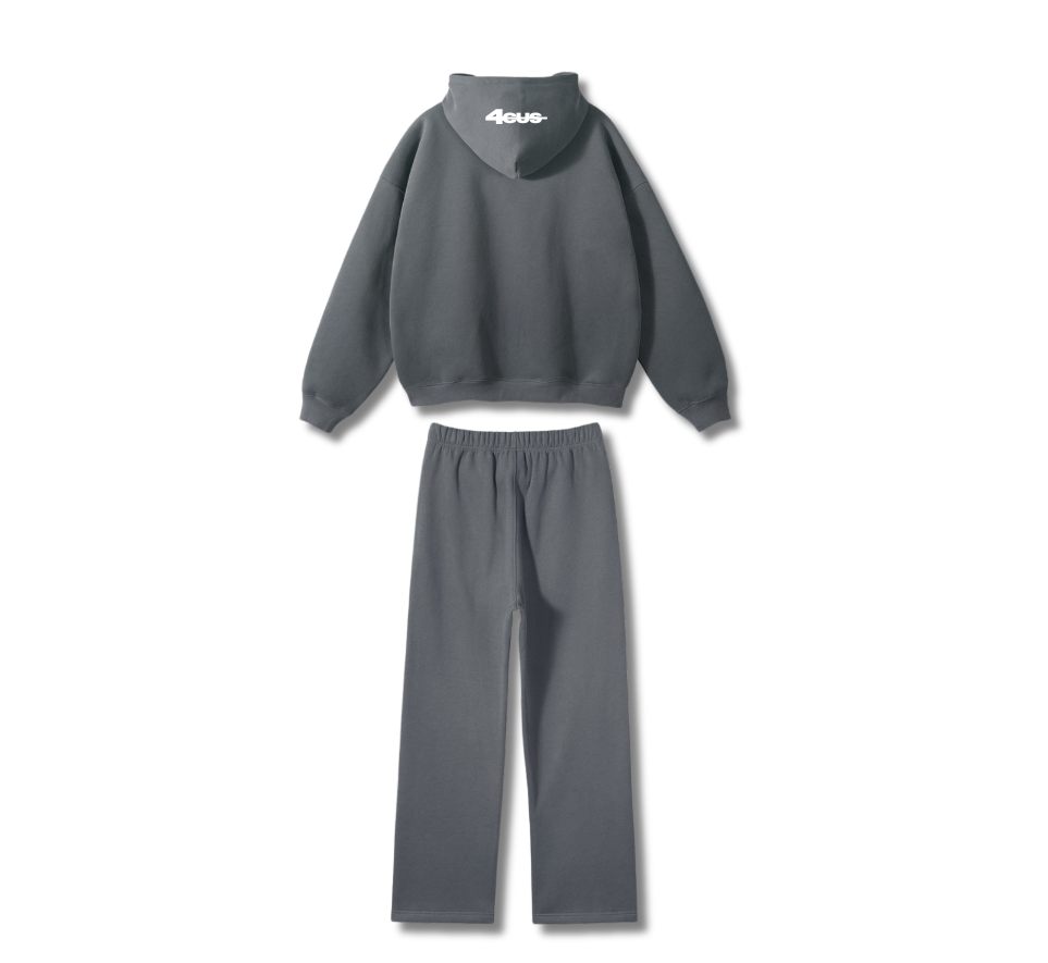 Wide Leg Tracksuit - Stone Gray