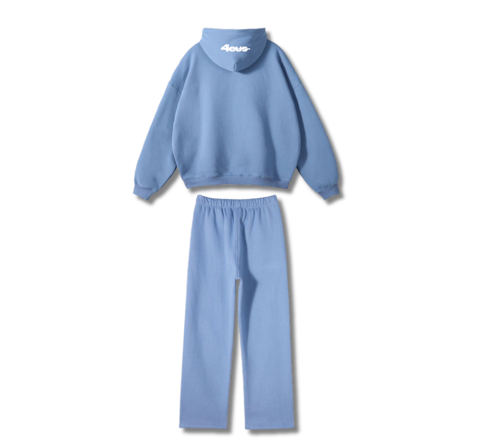 Wide Leg Tracksuit - Baby Blue