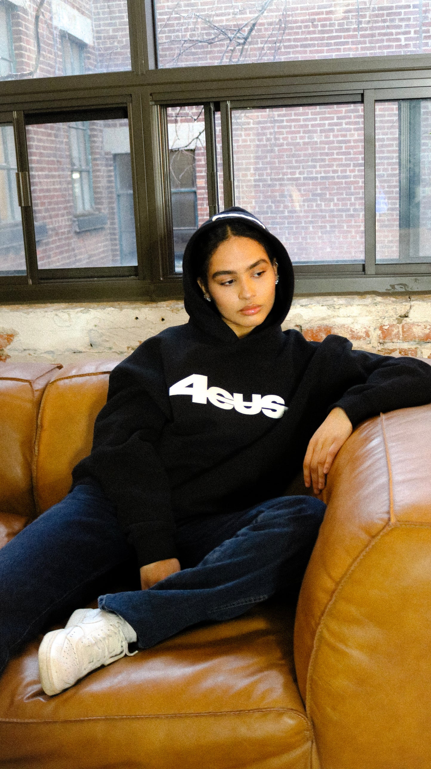 Chenille Patch Hoodie - Onyx