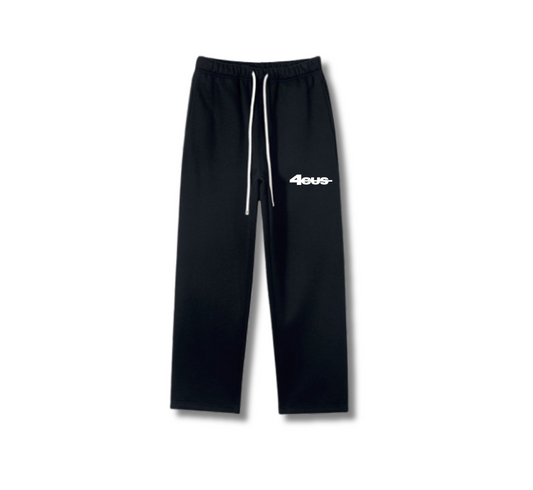 Wide Leg Sweatpants - Black