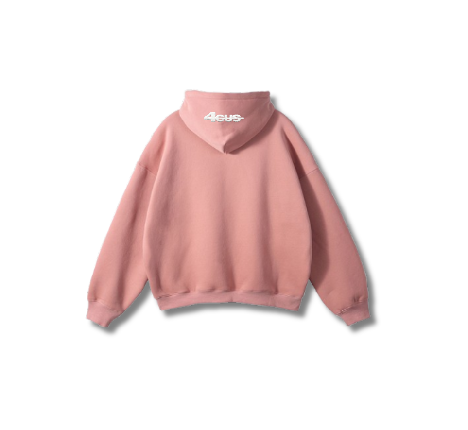 Chenille Patch Hoodie - Peach