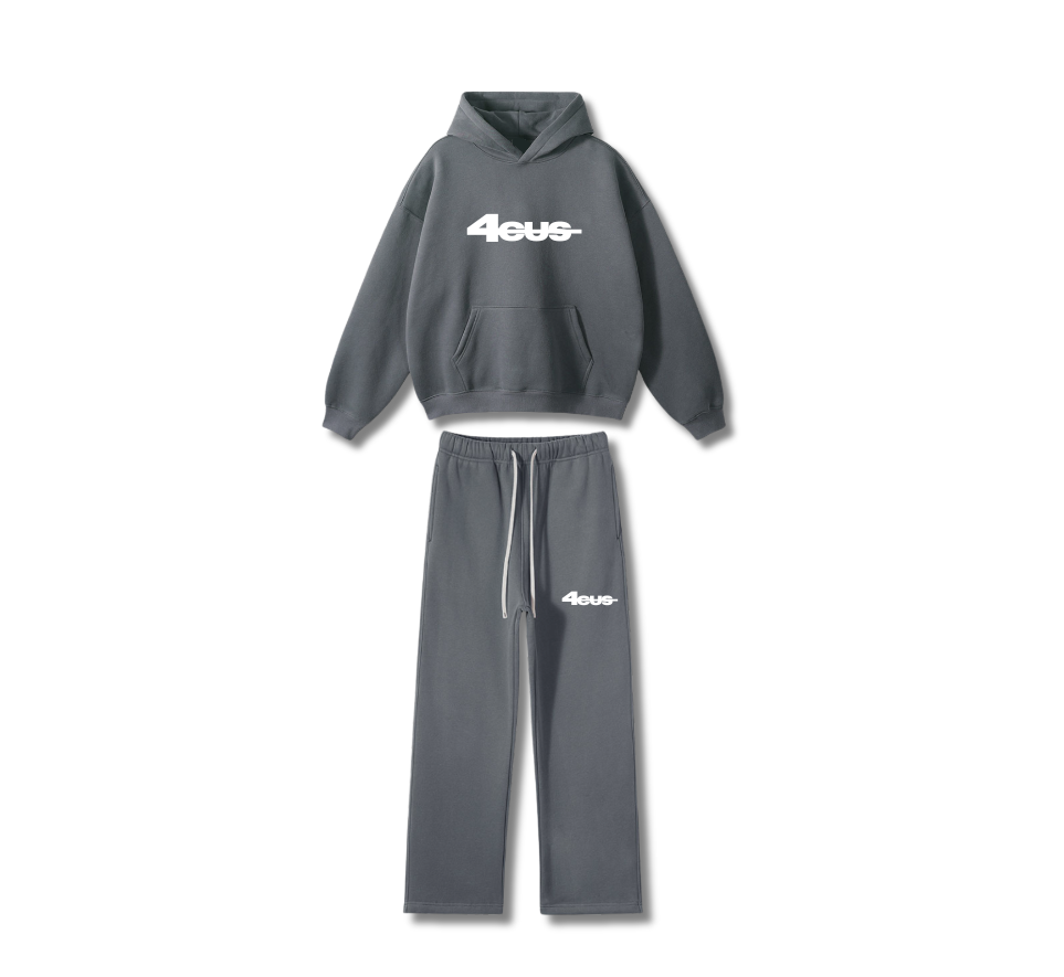 Wide Leg Tracksuit - Stone Gray