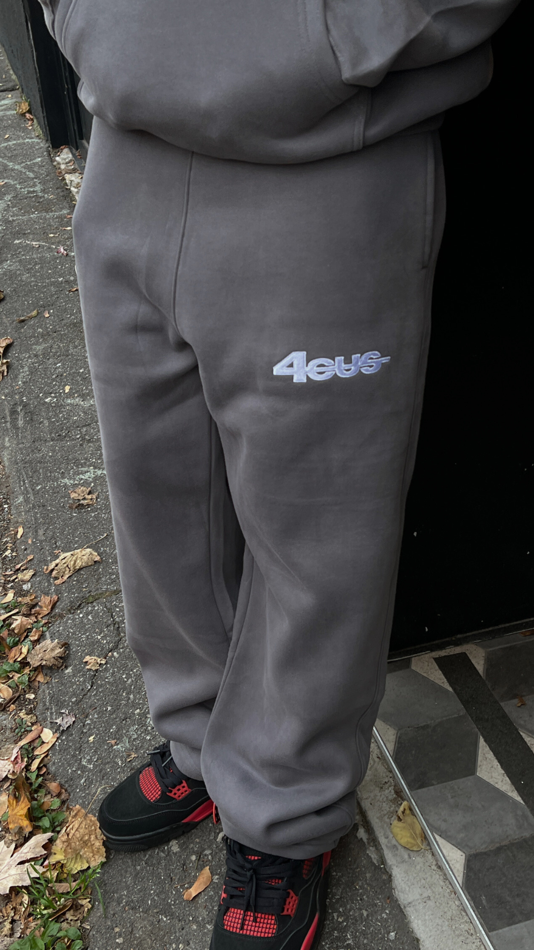 Wide Leg Sweatpants - Stone Gray