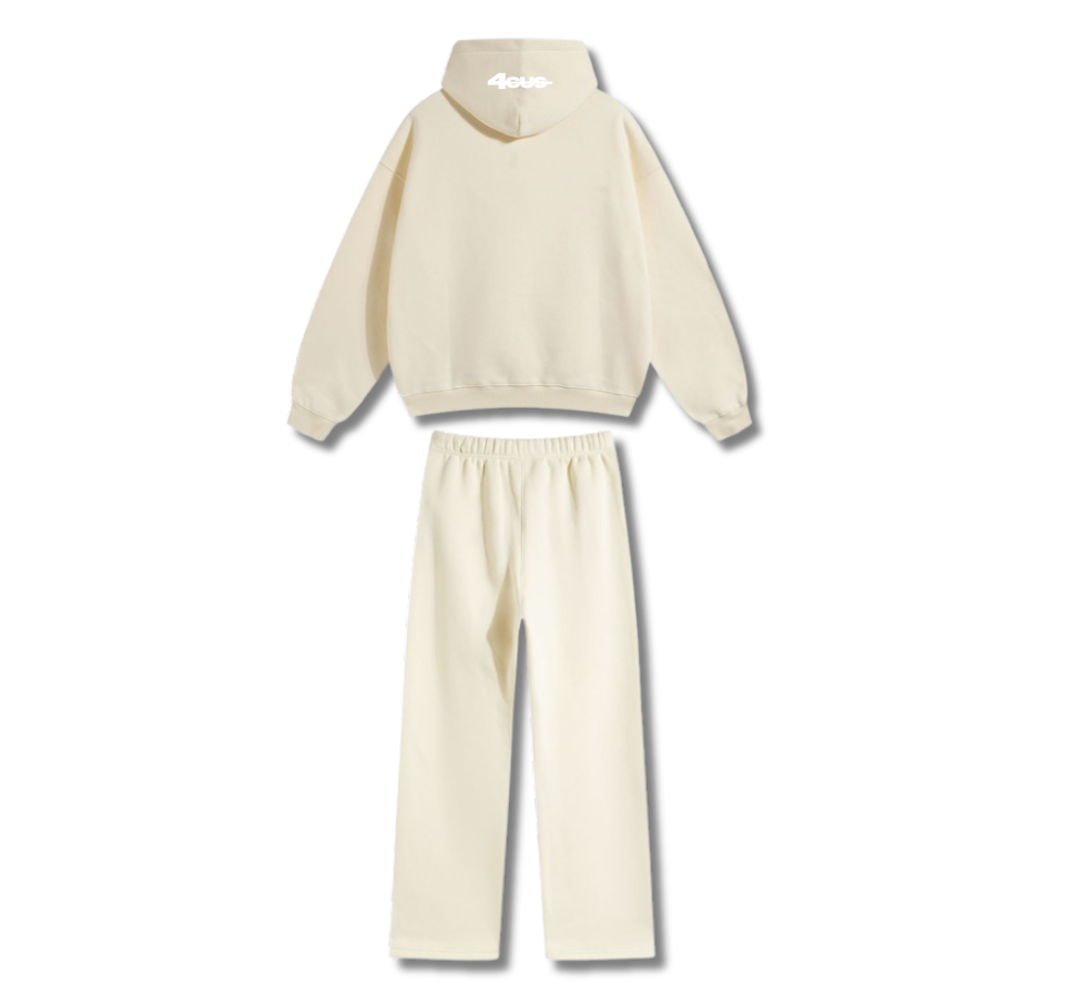 Wide Leg Tracksuit - Beige