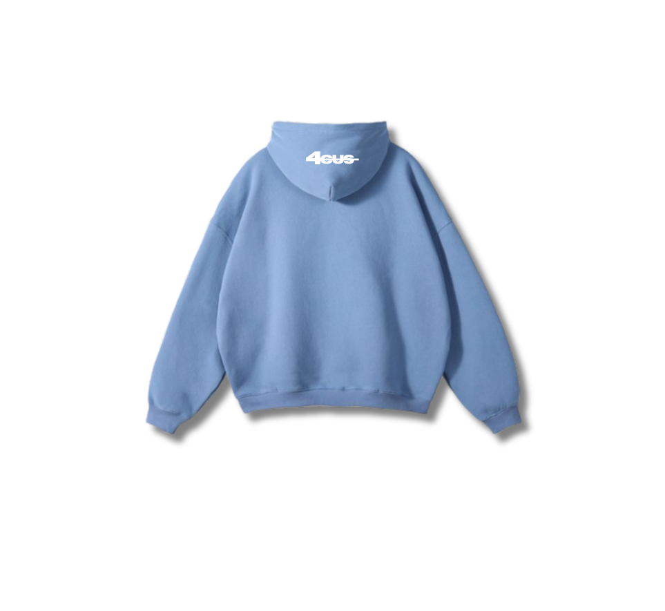 Wide Leg Hoodie - Baby Blue